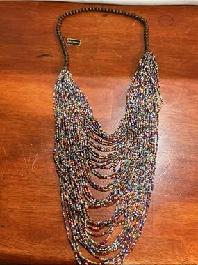 Joan Rivers Multicolor Seed Bead Layered Statement Necklace